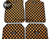 Tomu Orange Checker Floor Mats
