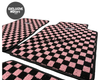 Tomu Sakura Pink Checker Floor Mats