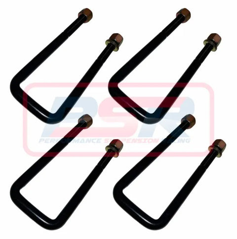 Performance Suspension Racing U-Bolt Square Top M14 x 62 x 180 - Set of Four (Colorado RG / D-Max Strut front / Nav...