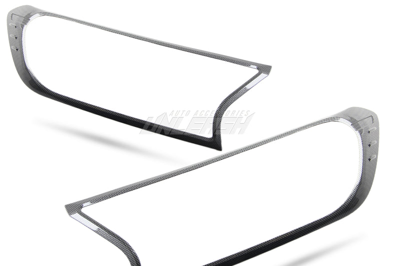 Carbon Fiber Color Headlight Covers/Surrounds for Ford Ranger 2015-2022