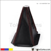 Universal Black Carbon Fiber Grain Shifter Knob Boot Cover