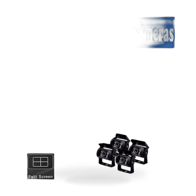 7inch 4-Split Screen Monitor With AHD Backup Cameras Kit to suit Truck RV B — image 1