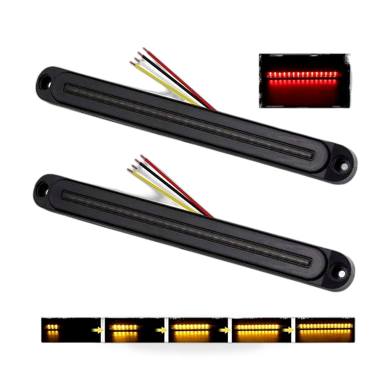 2x LED Tail Lights Flowing Turn Signal Brake (Pair) to suit Trailer Truck 10-30V — image 1