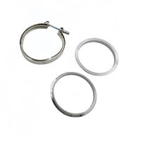 1 Pcs 4" Inch 102mm V-Band Clamps 304 Stainless Steel Flange Exhaust Pipe Tailpipe