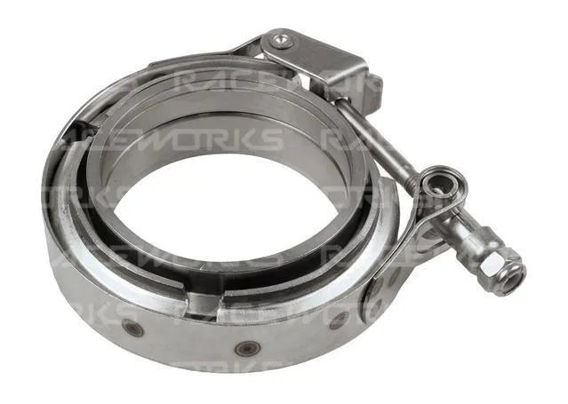 Raceworks 3.0" Stainless Quick Release V-Band Clamp & Flanges Kit