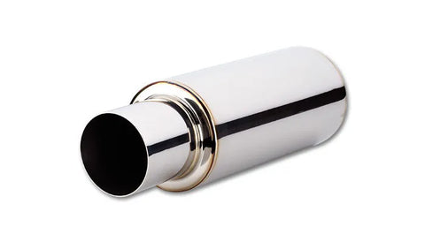 Vibrant Performance TPV Round Muffler - 23in Long With 4in Round Tip Straight Cut