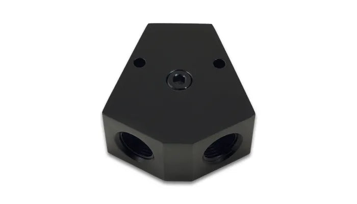 Vibrant Performance Y-Block Adapter with 1/8'' NPT Port Single Size: 1/2'' NPT Dual Size: 1/2'' NPT