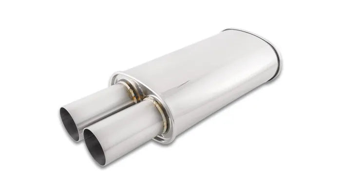 Vibrant Performance Streetpower Oval Muffler w/ 3.00" Round Straight Cut Tip - 3.00" inlet