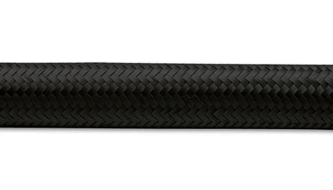 Vibrant Performance 50ft Roll of Black Nylon Braided Flex Hose AN Size: -6 Hose ID: 0.34"
