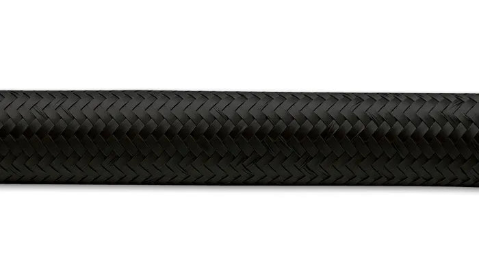 Vibrant Performance 50ft Roll of Black Nylon Braided Flex Hose AN Size: -6 Hose ID: 0.34"