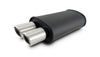 Vibrant Performance Oval Muffler W/Dual 304SS Tips Inlet ID: 2.50"63.5mm Tip OD: 3.00"76.2mm