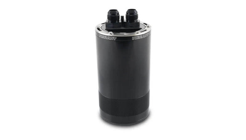 Vibrant Performance Catch Can with Internal Baffle Assembly Medium 2-Port Lid