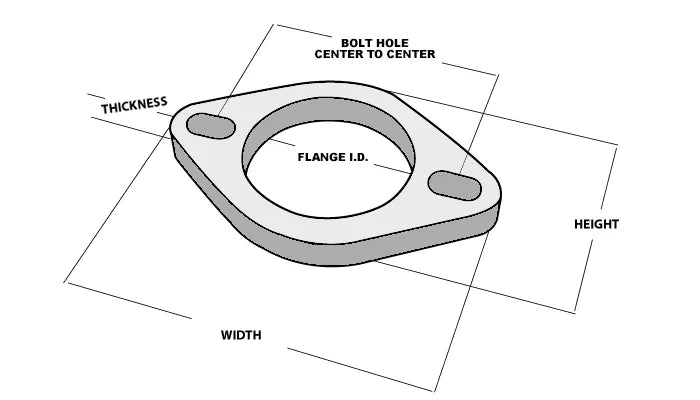 Vibrant Performance 2-Bolt Stainless Steel Flange - Single Flange