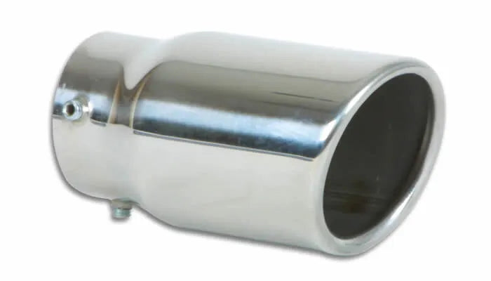Vibrant Performance 3" Round Stainless Steel Bolt-On Tip - Single Wall Angle Cut