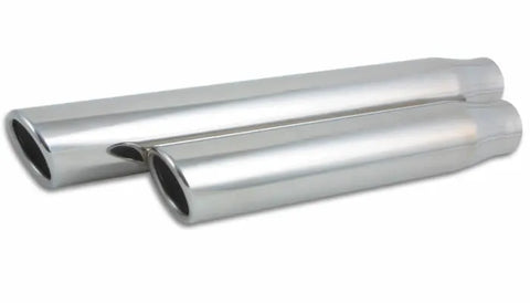 Vibrant Performance 3" Round SS Tip - Single Wall Angle Cut - 2.5" inlet 11" Long