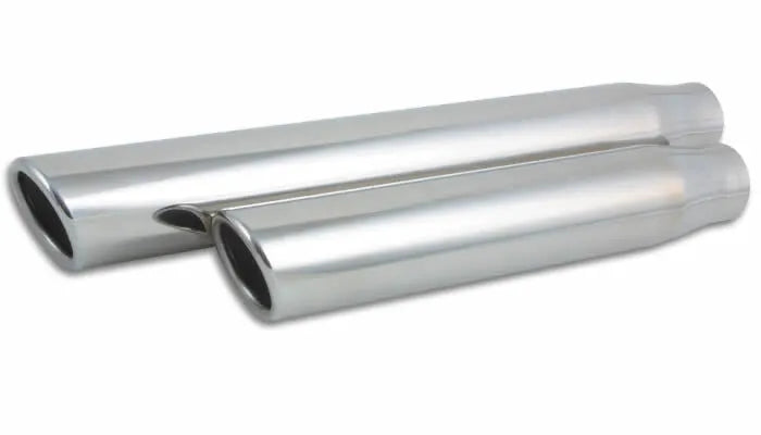 Vibrant Performance 3" Round SS Tip - Single Wall Angle Cut - 2.5" inlet 11" Long