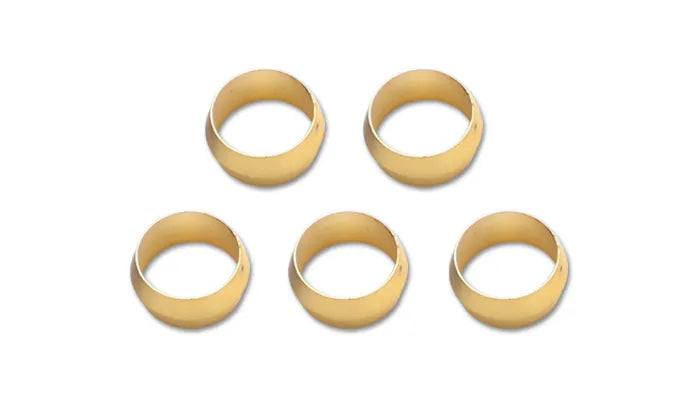 Vibrant Performance Pack of 5 Brass Olive Inserts Size 1/2"
