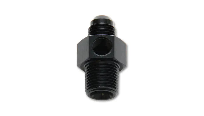 Vibrant Performance Male AN Flare to Male NPT Union Adpt w/ 1/8" NPT Port Size: -6AN 3/8" Male NPT
