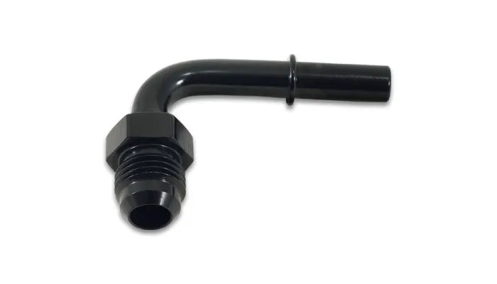Vibrant Performance 90 Degree Male AN Push-On EFI Adapter AN Size: -8 Barb Size: 0.375"