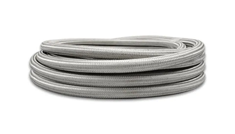 Vibrant Performance 5ft Roll of Stainless Steel Braided Flex Hose with PTFE Liner AN Size: -10