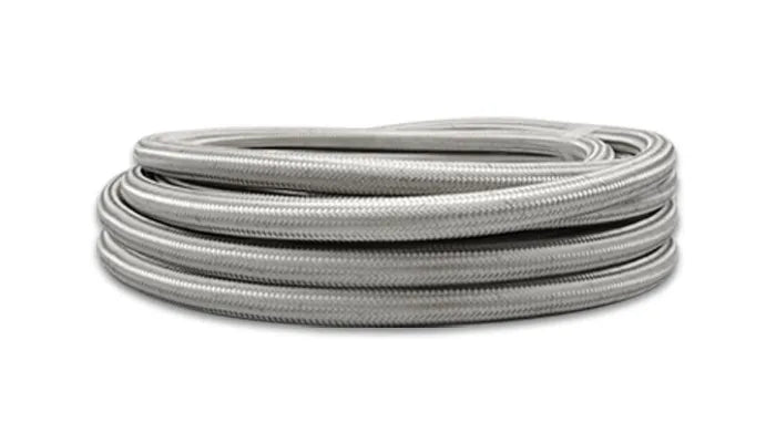 Vibrant Performance 5ft Roll of Stainless Steel Braided Flex Hose with PTFE Liner AN Size: -10