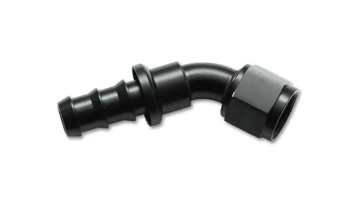Vibrant Performance Push-On 45 Degree Hose End Elbow Fitting Size: -6AN