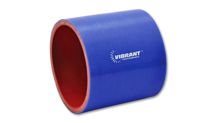 Vibrant Performance Straight Hose Coupler 4.00" I.D. x 3.00" Long - Blue