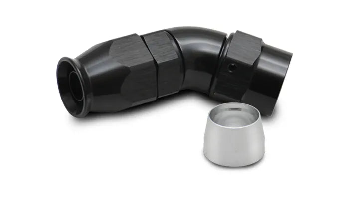Vibrant Performance 45 Degree High Flow Hose End Fitting for PTFE Lined Hose -10AN