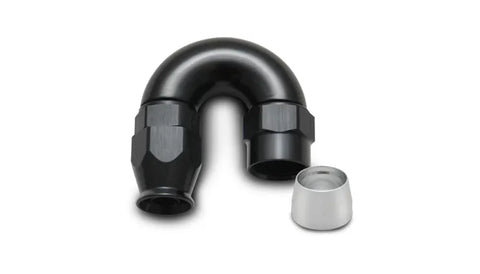 Vibrant Performance 180 Degree High Flow Hose End Fitting for PTFE Lined Hose -4AN