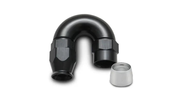 Vibrant Performance 180 Degree High Flow Hose End Fitting for PTFE Lined Hose -10AN