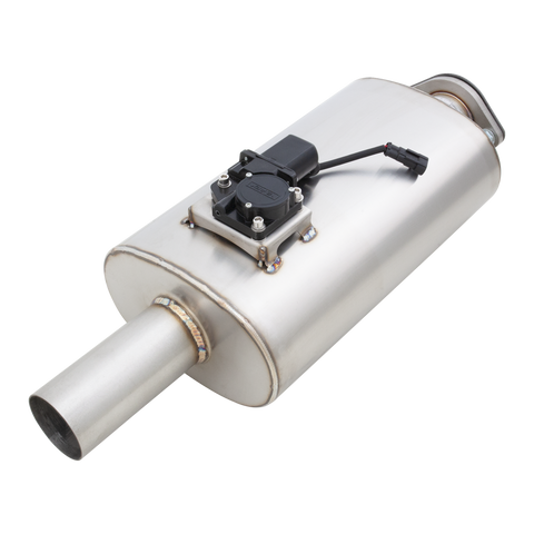 XForce Varex Universal Oval Muffler - 2.5in Inlet/2.5in Outlet - Single Tip