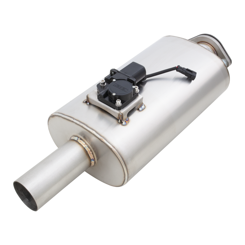 XForce Varex Universal Oval Muffler - 2.5in Inlet/2.5in Outlet - Single Tip