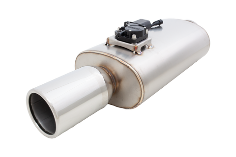 XForce Varex Universal Oval Muffler - 2.5in Inlet/Single Tip