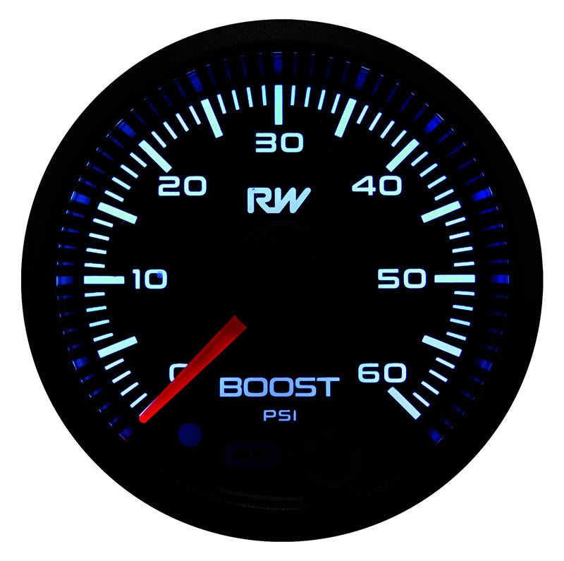 Raceworks 52mm Electronic Diesel Boost Gauge Kit 60PSI