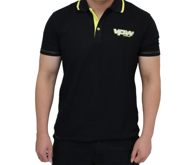 VPW-POLO1-XL VPW Corperate Polo Black/Yellow XL