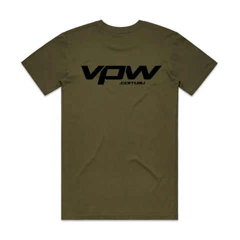 VPW VPW Logo T-Shirt, Army Green, Cotton, 3XL