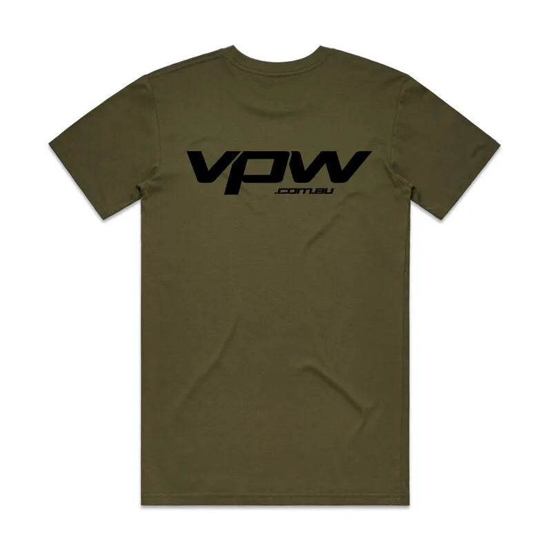 VPW VPW Logo T-Shirt, Army Green, Cotton, 4XL