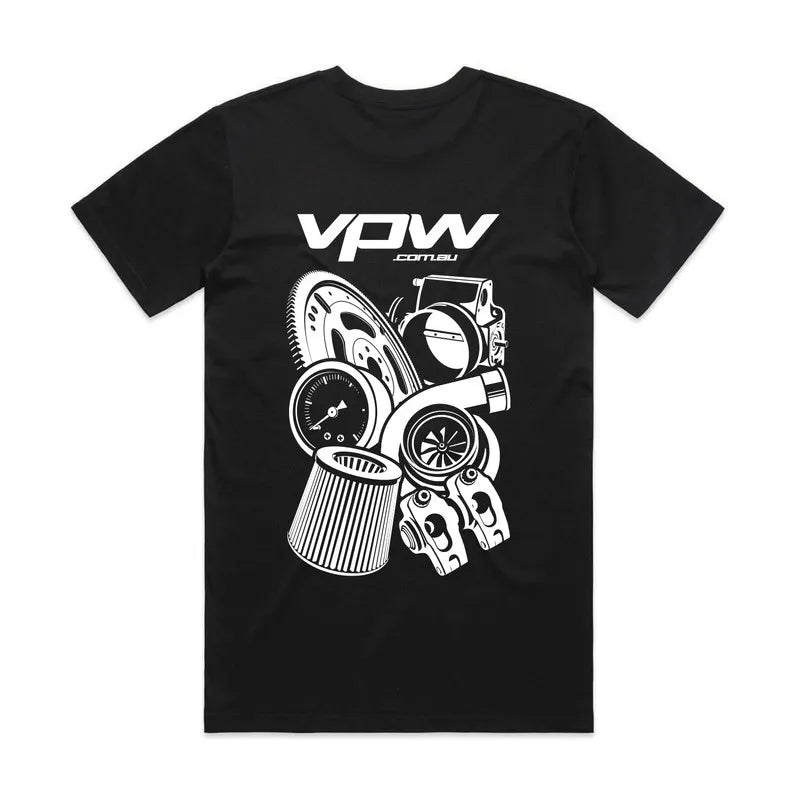 VPW-TSHIRT3-Xxxl VPW Parts Mural T-Shirt, Black, Cotton,