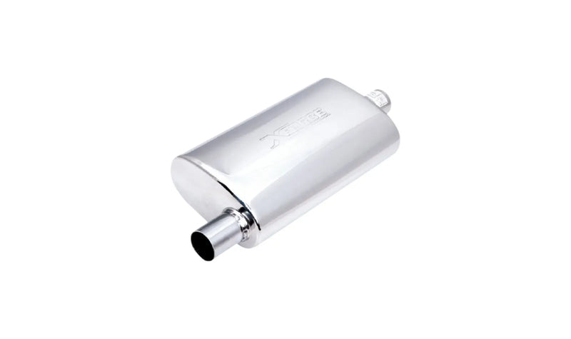 XForce Universal Muffler - 2in Inlet Centre Offset 4in x 8in Oval Resonator
