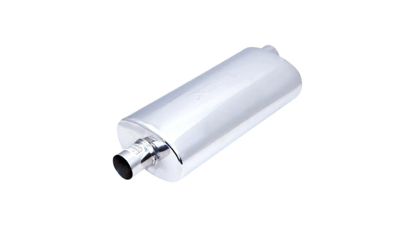 XForce Universal Muffler - 2.25in Inlet Centre Offset 5in x 8in Oval Resonator