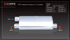 XForce Universal Muffler - 3.5in Single-Side In, Dual-Side Out, 6in x 10in Oval Muffler, Stainless Steel