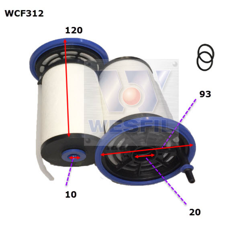 Wesfil Fuel Filter WCF312
