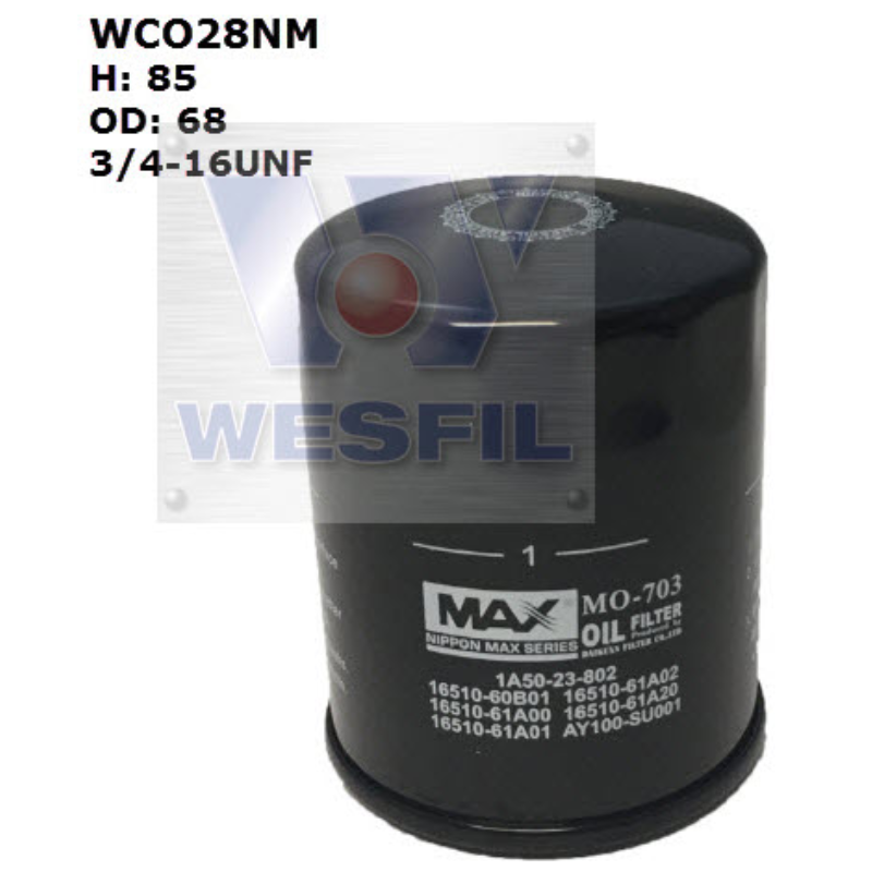 Wesfil Oil Filter WCO28NM