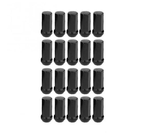KICS Kyokugen 7 sided Wheel Nuts Black - 12 x 1.25