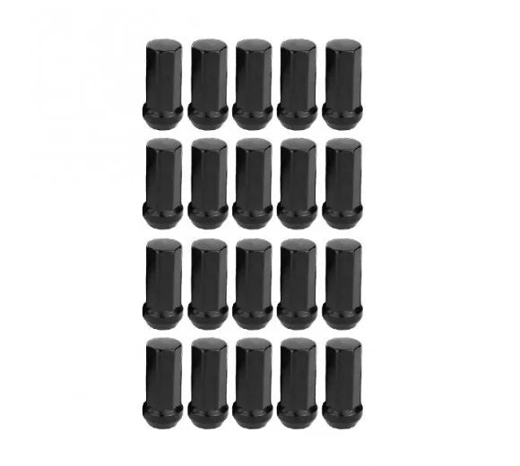 KICS Kyokugen 7 sided Wheel Nuts Black - 12 x 1.25