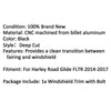 Harley Road Glide (2014-2017), Black Generic Double Light Gliding Stripes Windshield Trim