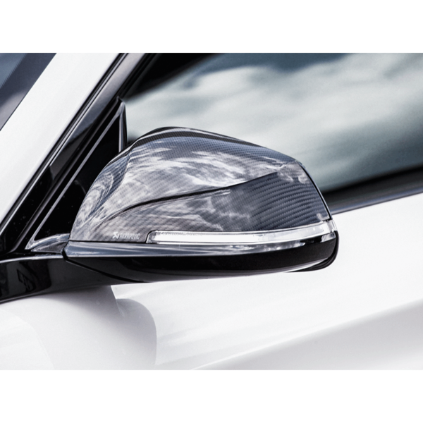 Akrapovic Carbon Fiber Mirror Cap Set High Gloss (M2 F87 16+) — fits BMW M2