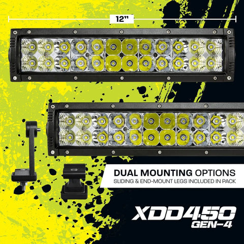 Hardkorr 12In 96W XDD GEN4 Series Double Row LED Light Bar 1 Lux @ 450M