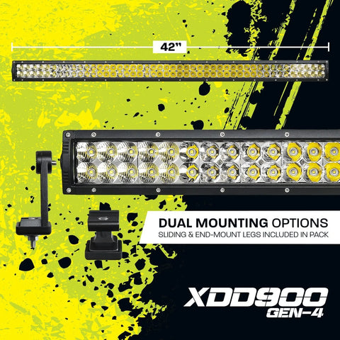 Hardkorr 42 In 324W XDD GEN4 Series Double Row LED Light Bar 1 Lux @ 900M