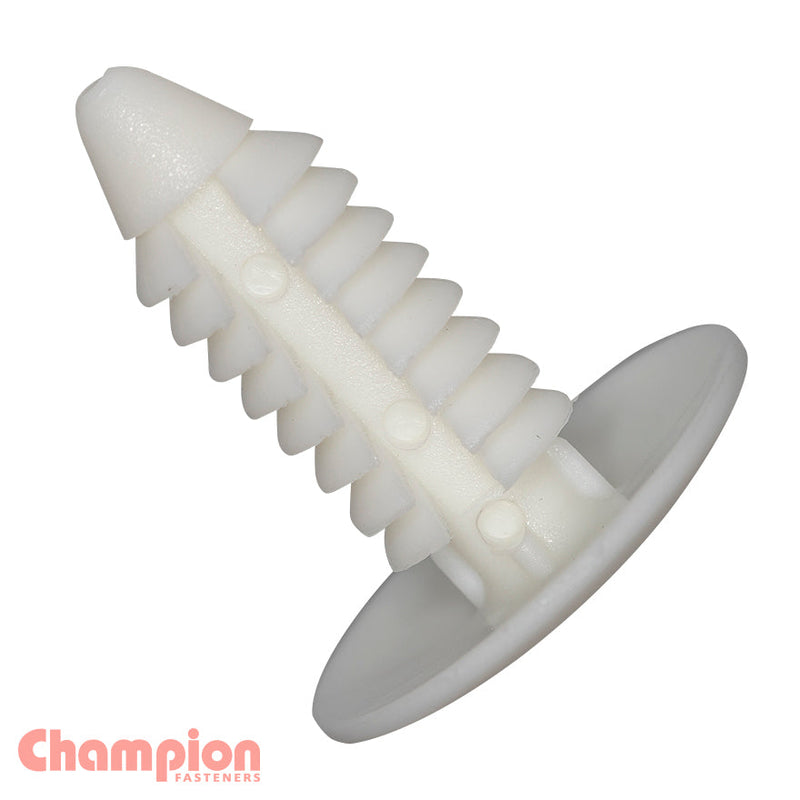 Champion Fasteners Xmas Tree Clip Grey Len:20mm Stem Dia: